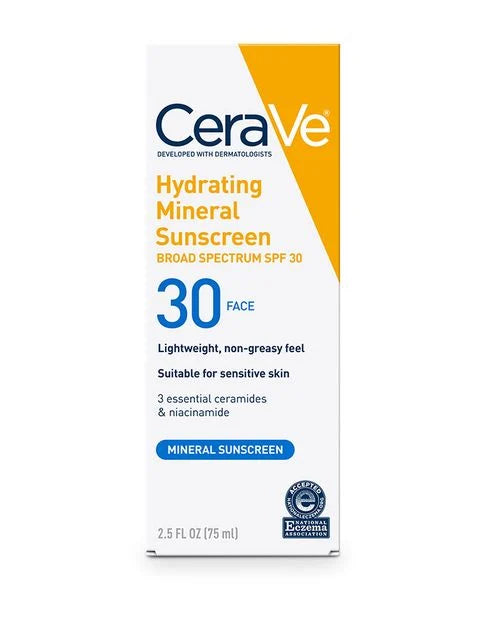 hydrating mineral sunscreen spf30 cerave